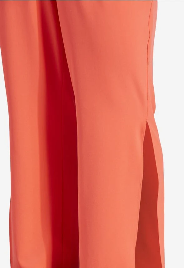 Plus Size Cinched Waist Split Hem Pants - Image 3