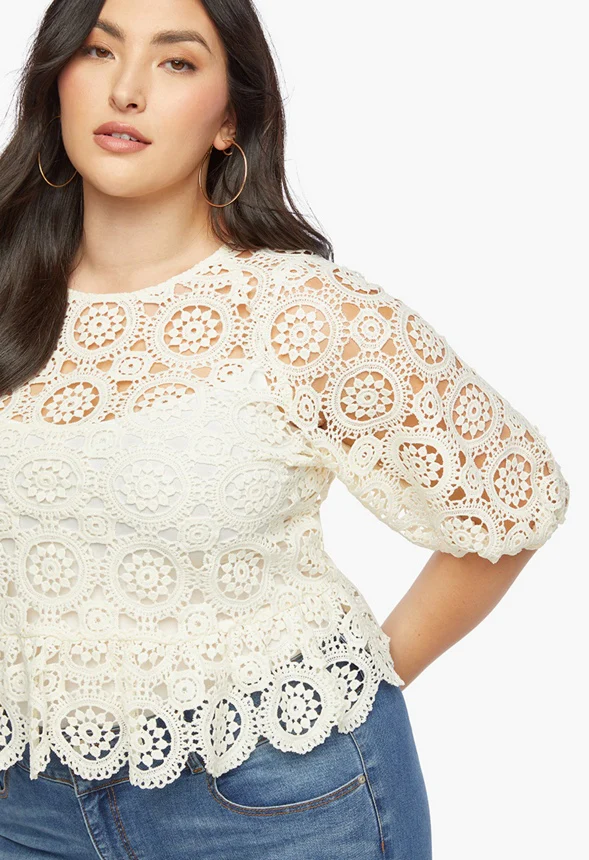 Plus Size Crochet Top - Image 3