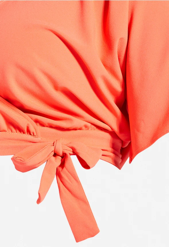 Plus Size Dolman Wrap Top - Image 3