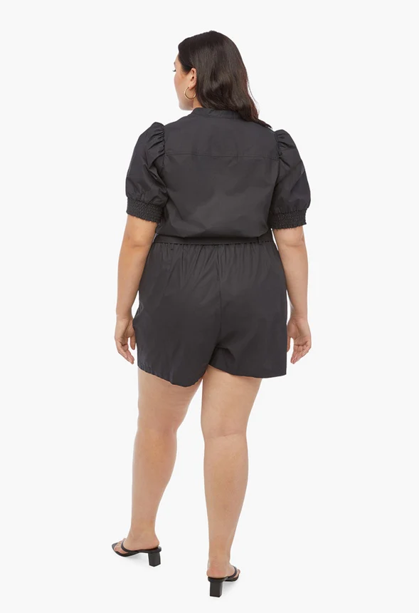 Plus Size Poplin Romper - Image 2