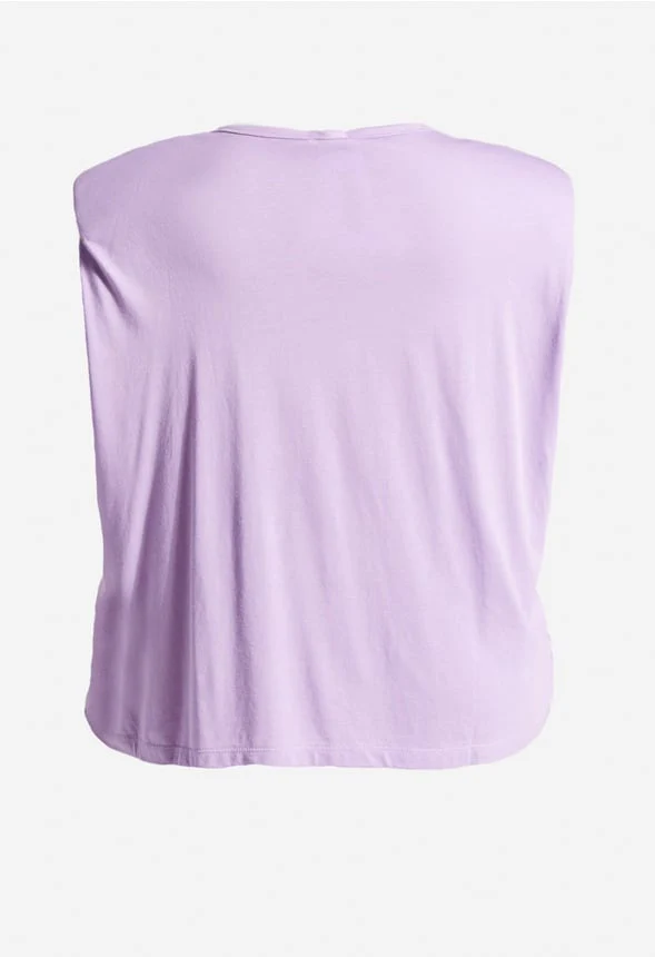 Plus Size Shoulder Pad Tee - Image 2