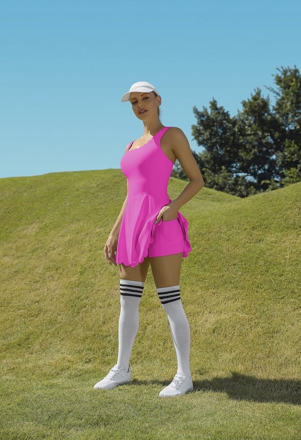 Pocket Tennis Dress with Shorts - Image 3