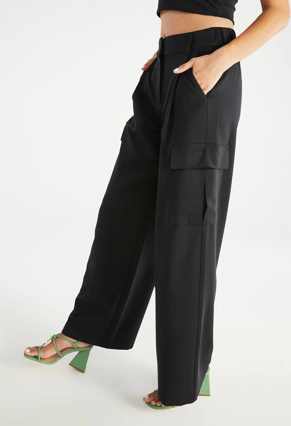 Pocket Wide Leg Trousers