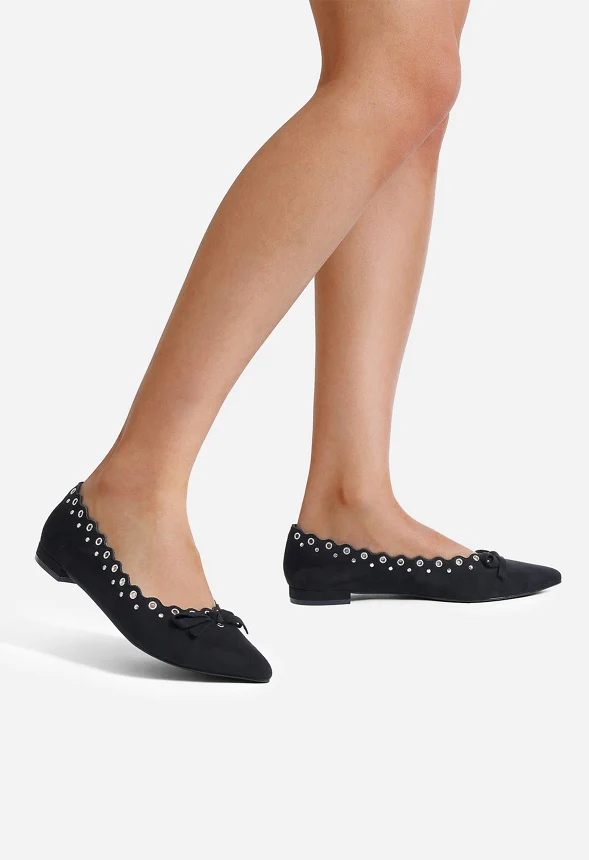 Pointed-Toe Bow Flats - Image 2