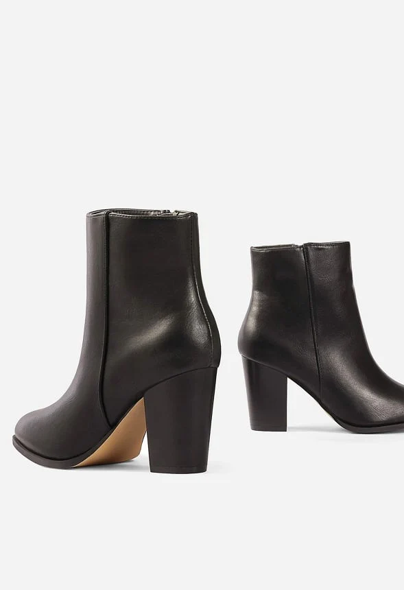 Pointed Toe Chunky Heel Ankle Boot - Image 2