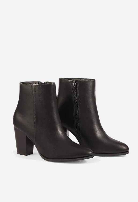 Pointed Toe Chunky Heel Ankle Boot - Image 3