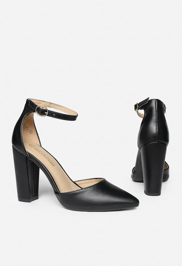 Pointed Toe Chunky Heel Pump - Image 3