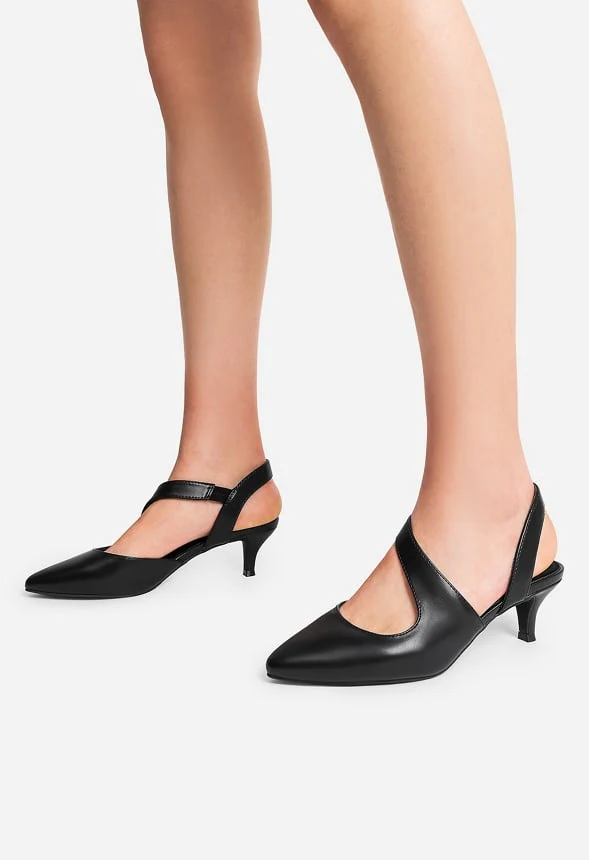 Pointed Toe Kitten Heel Pump - Image 2