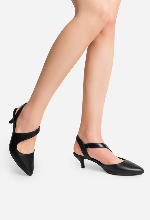Pointed Toe Kitten Heel Pump - Image 6