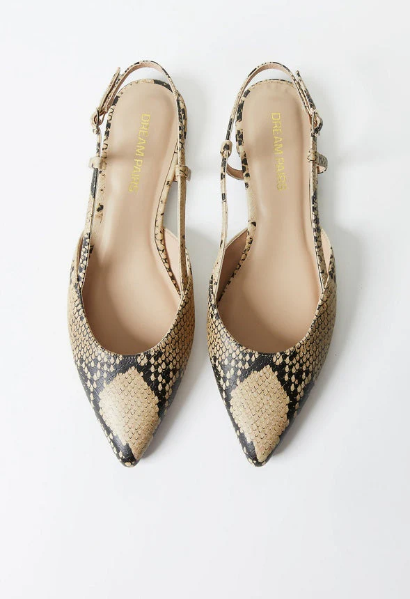 Pointed Toe Sling Back Flat - Image 2