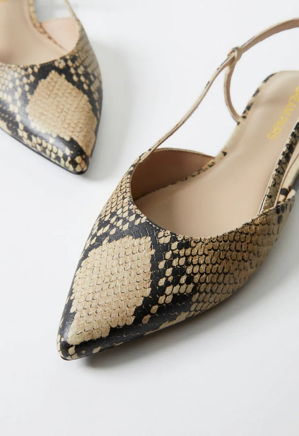 Pointed Toe Sling Back Flat - Image 6