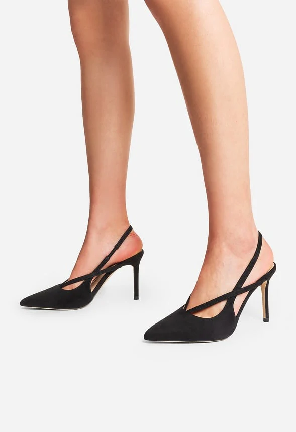Pointed-Toe Slingback Stiletto Pump - Image 2