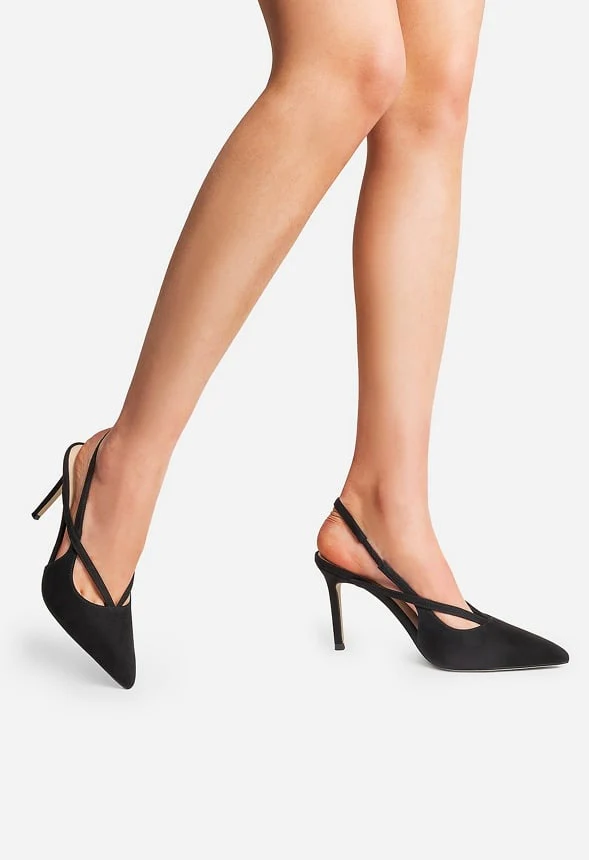Pointed-Toe Slingback Stiletto Pump - Image 6