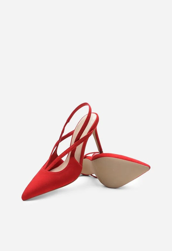 Pointed-Toe Slingback Stiletto Pump - Image 5