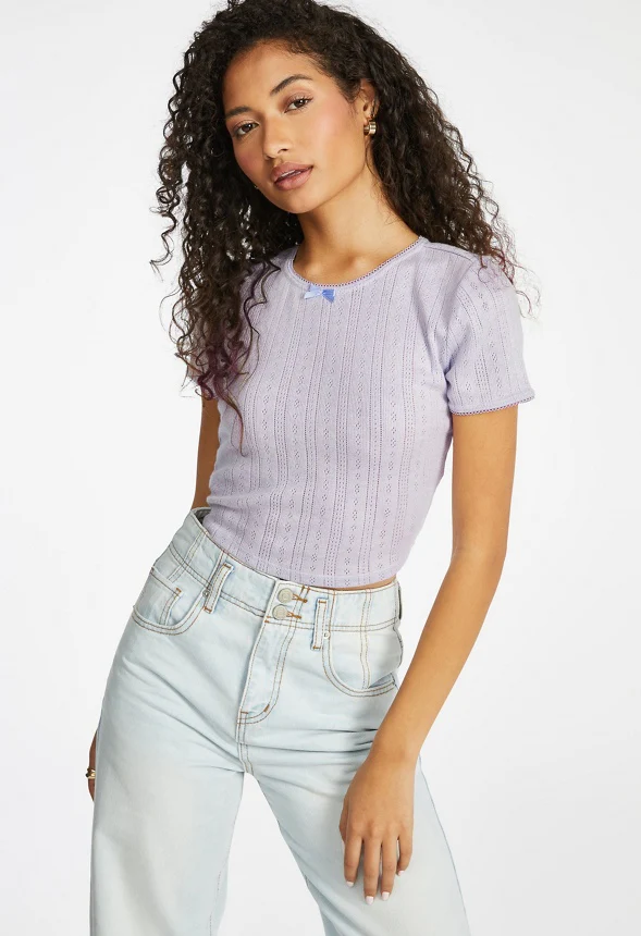 Pointelle Baby Tee - Image 3