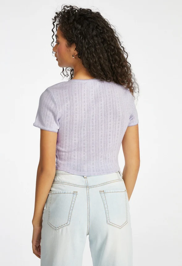 Pointelle Baby Tee - Image 4