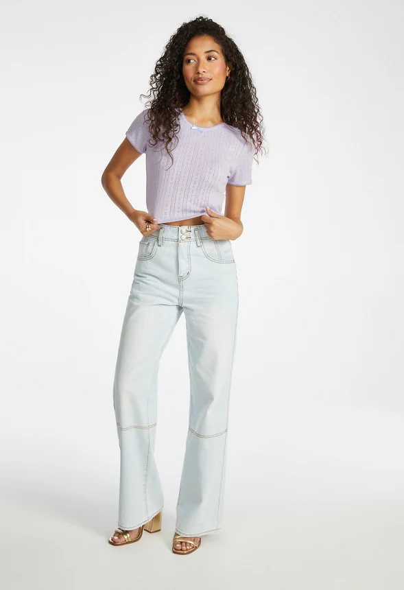 Pointelle Baby Tee - Image 6
