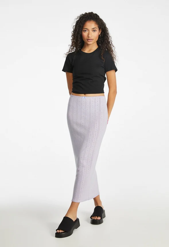 Pointelle Pencil Skirt - Image 5