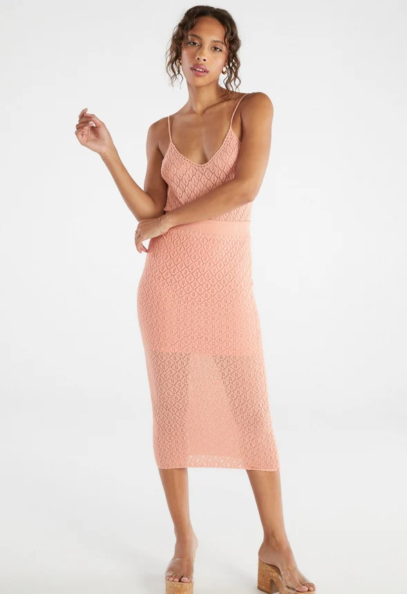 Crochet Stitch Long Skirt - Image 4