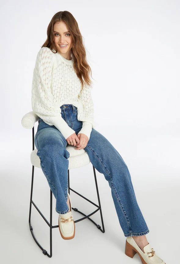 Pointelle Stitch Sweater - Image 4