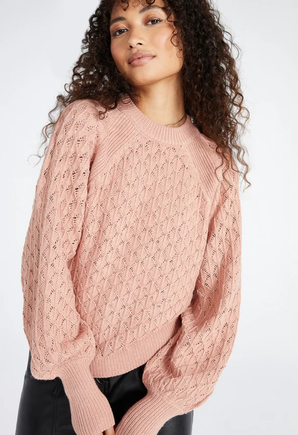 Pointelle Stitch Sweater - Image 4