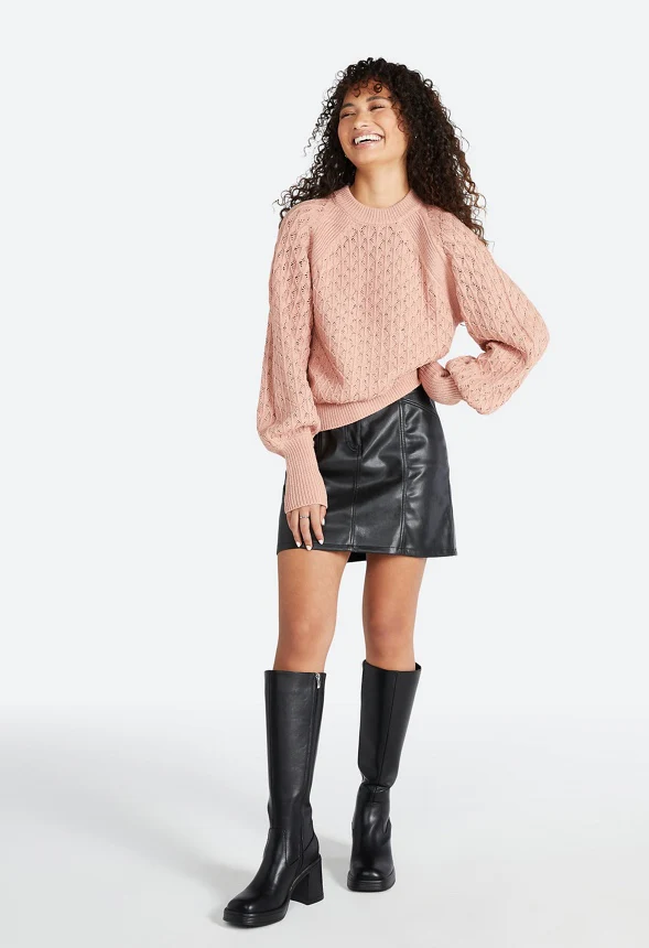 Pointelle Stitch Sweater - Image 5