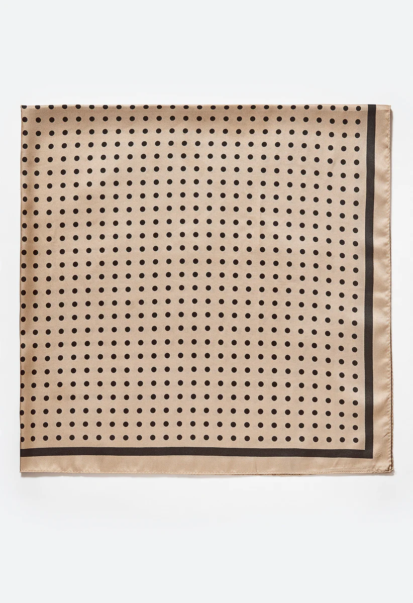 Polka Dot Print Square Scarf - Image 5