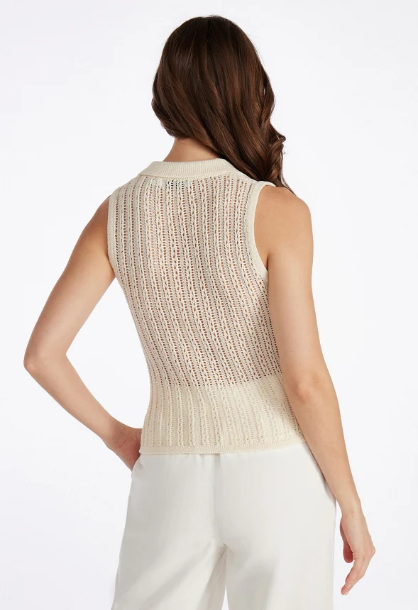 Polo Crochet Tank Top - Image 2