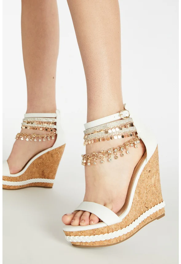 Pomeline Embellished Cork Wedge - Image 2