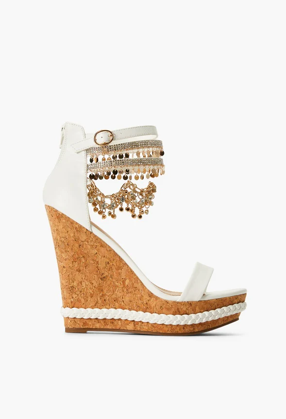 Pomeline Embellished Cork Wedge - Image 3
