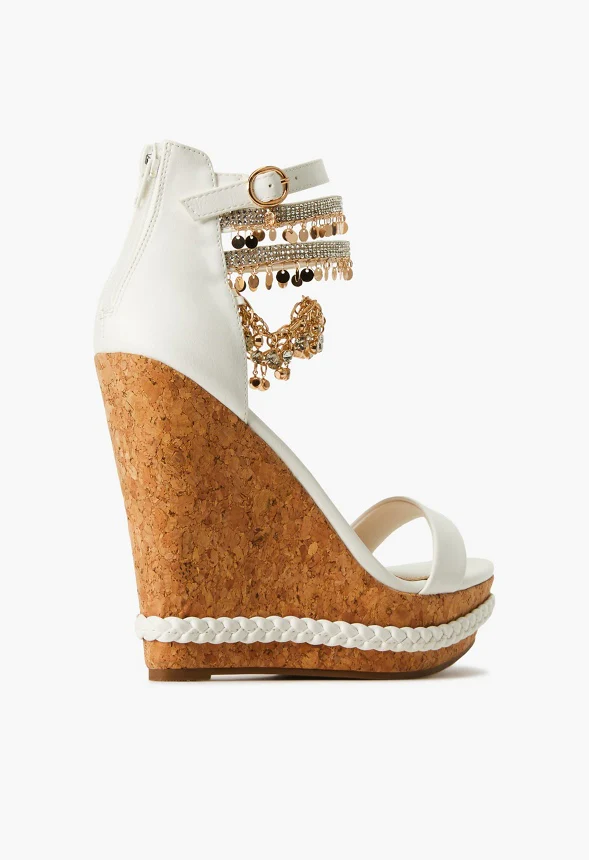 Pomeline Embellished Cork Wedge - Image 4