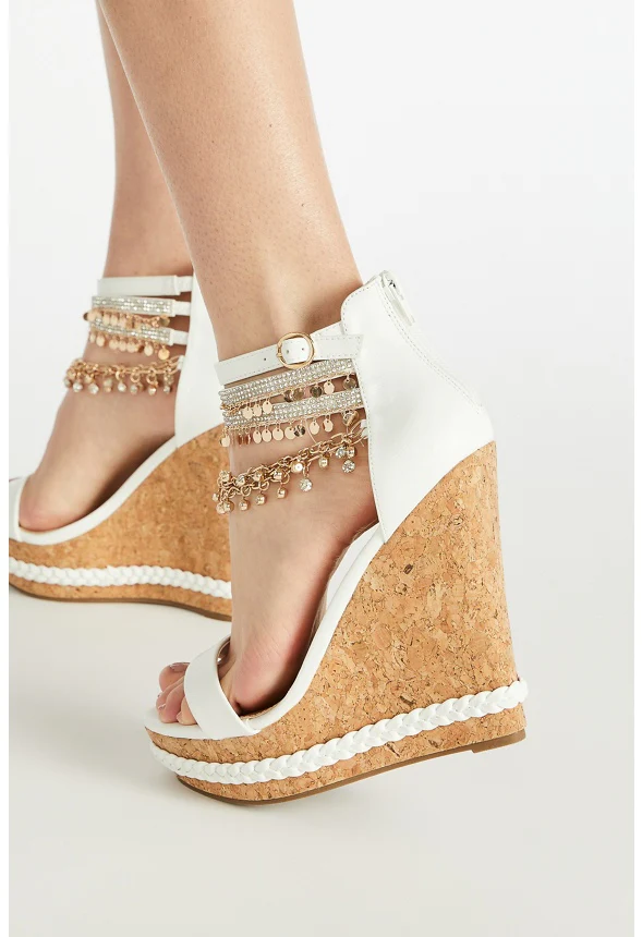 Pomeline Embellished Cork Wedge - Image 6