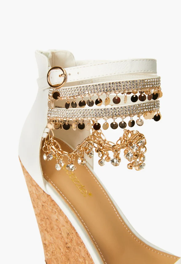 Pomeline Embellished Cork Wedge - Image 7