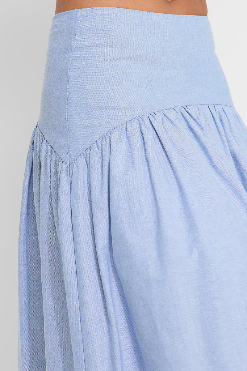 Poplin Full A-Line Midi Skirt - Image 5
