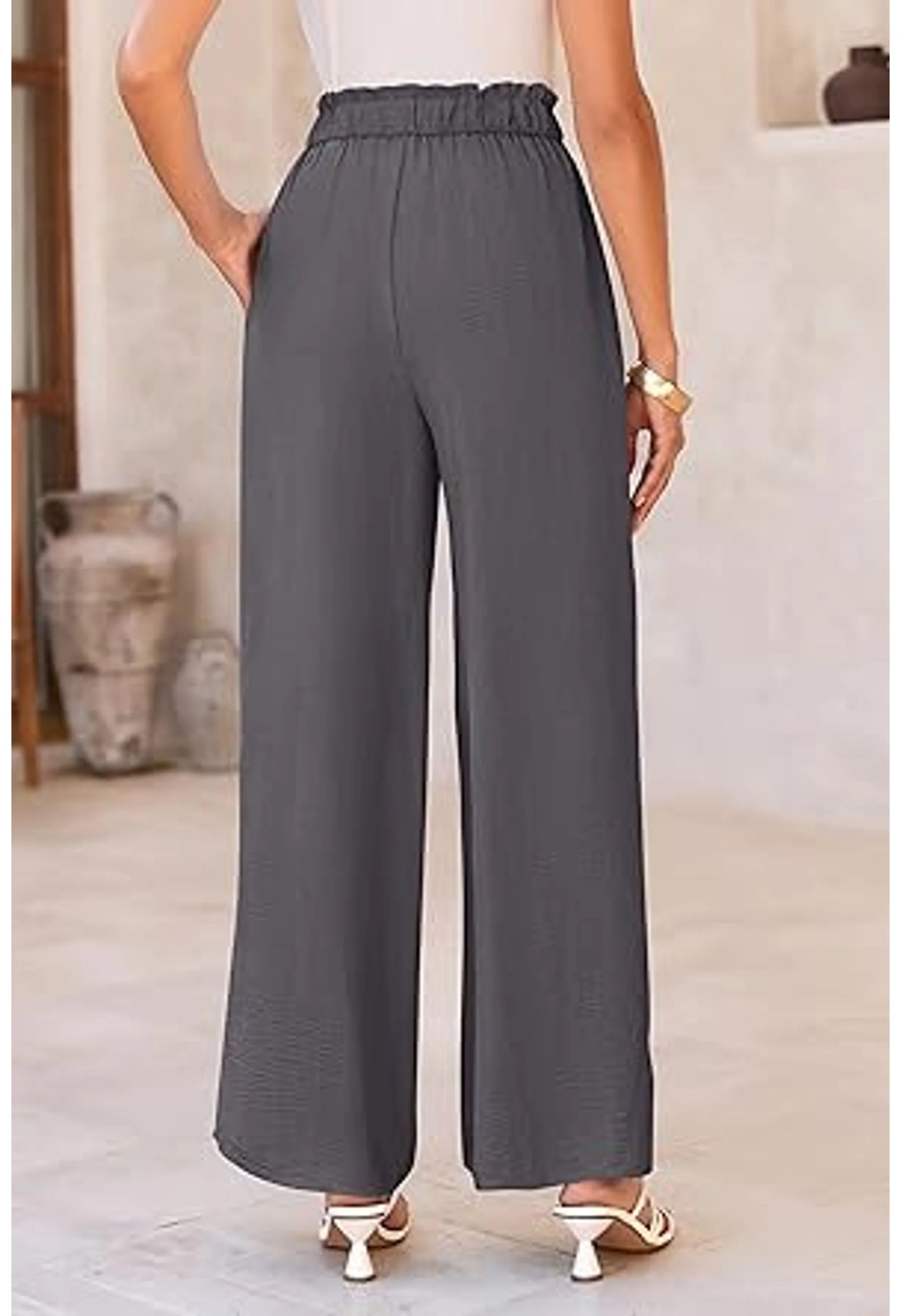Women's Wide Leg Business Casual Pants - Image 3