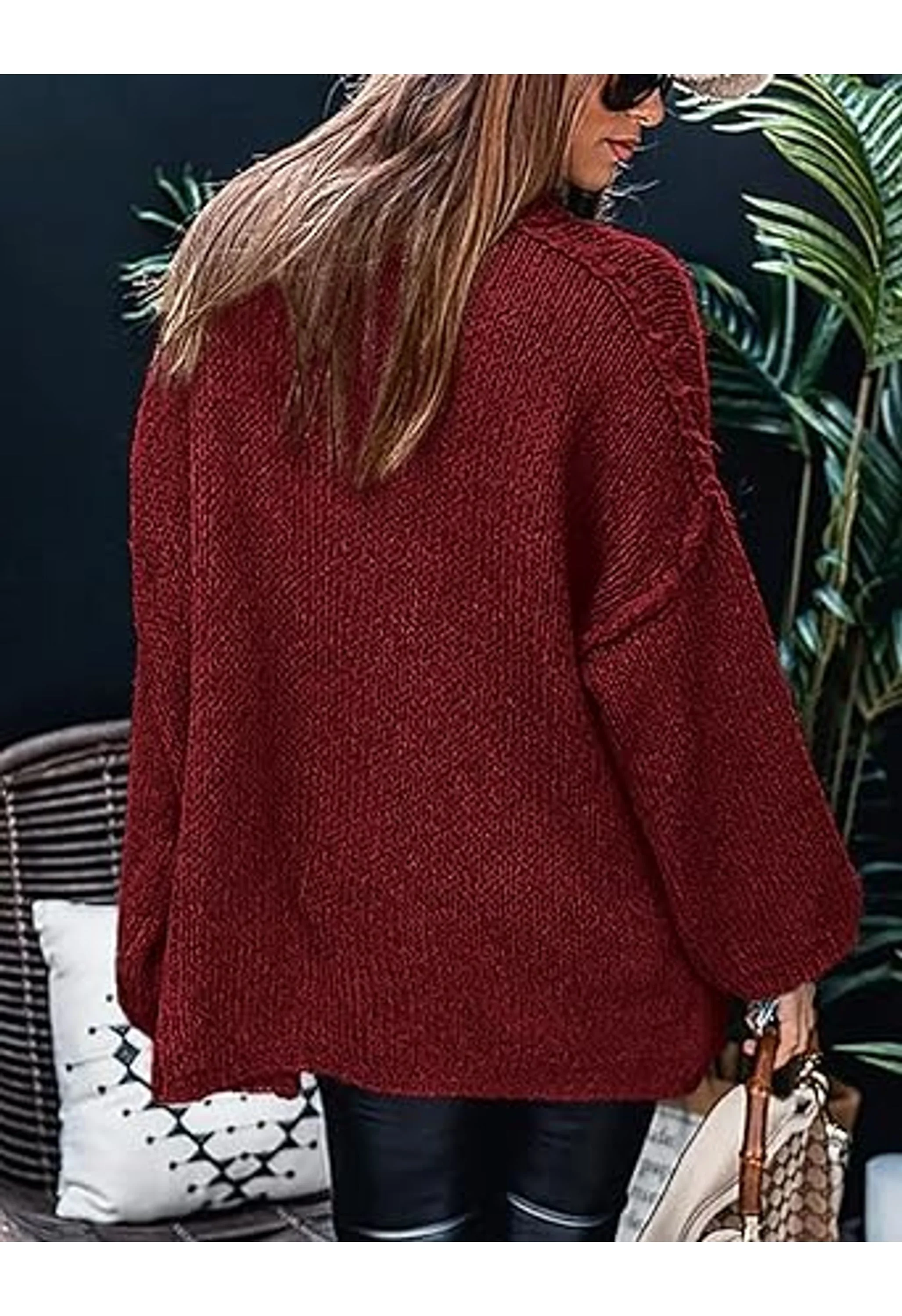 Women'sTurtleneck Oversized Sweaters - Image 2