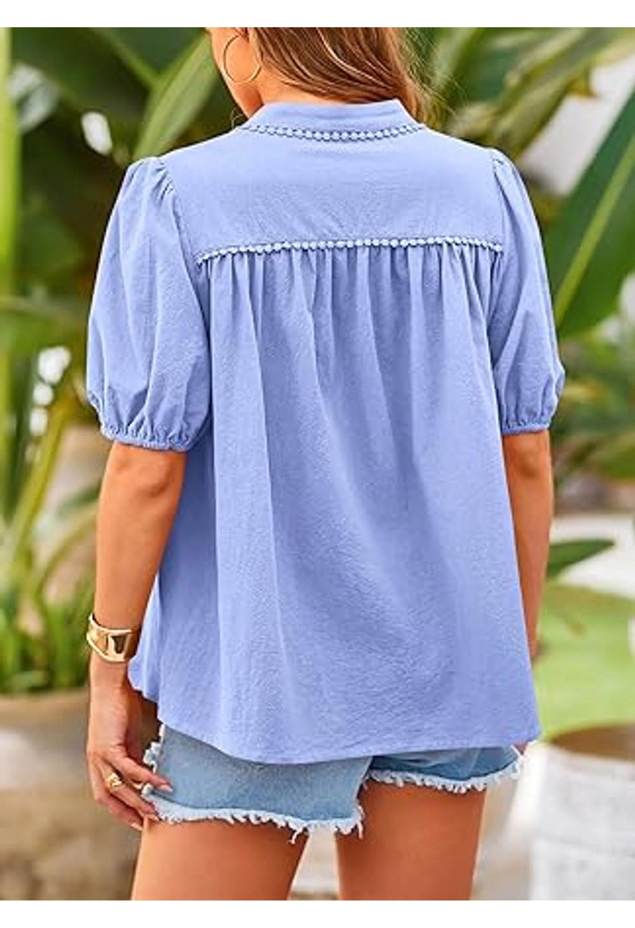 Women's Casual Summer V-Neck Tops - Image 3