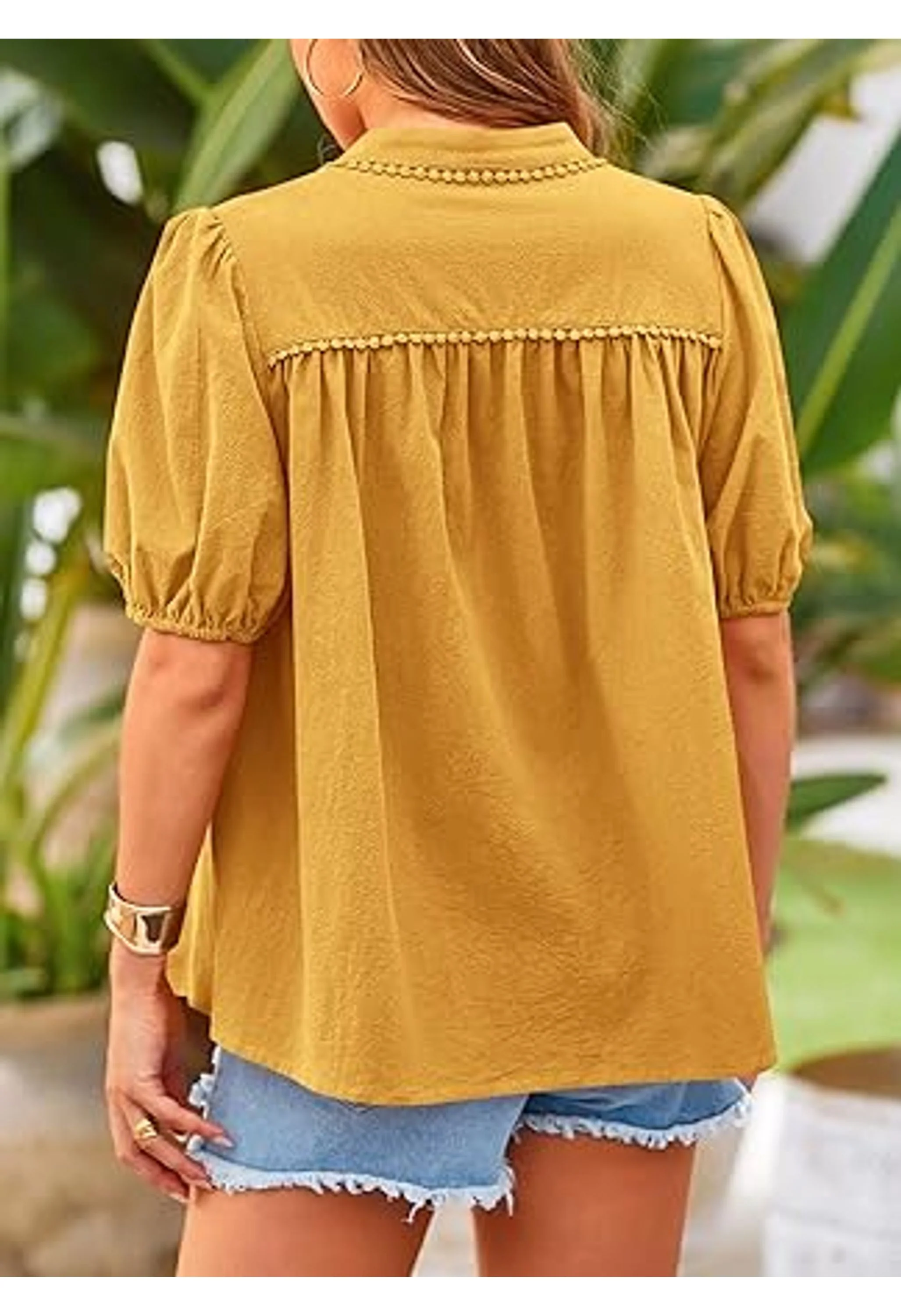 Women's Casual Summer V-Neck Tops - Image 3