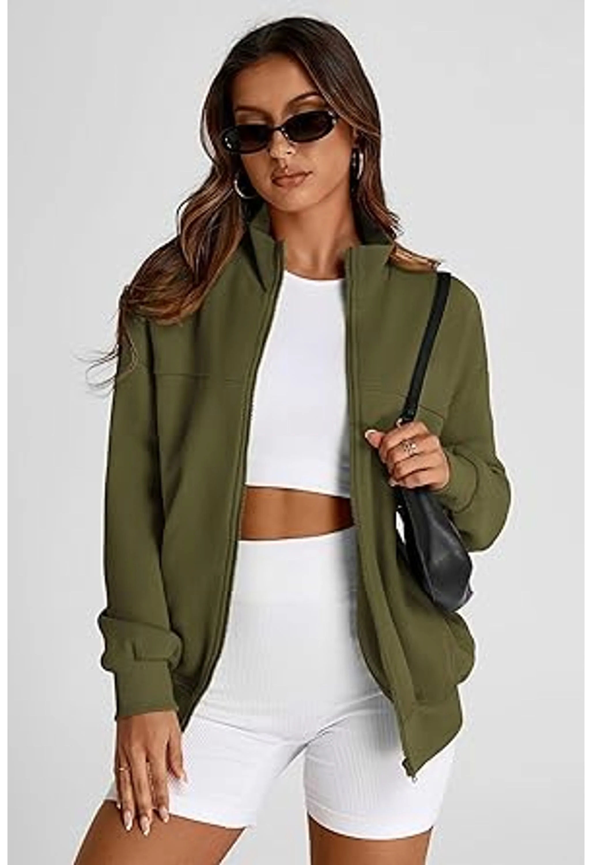 Women's Full Zip Up Sweatshirt - Image 3