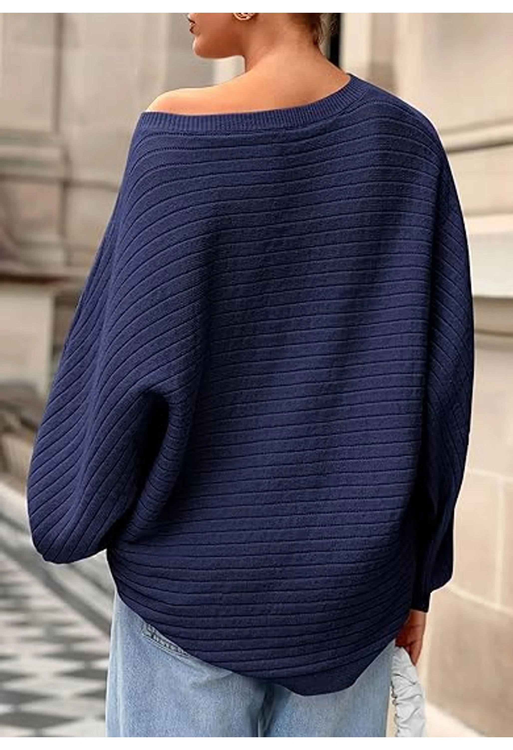 Women's Oversized Ribbed Knit Tops - Image 3
