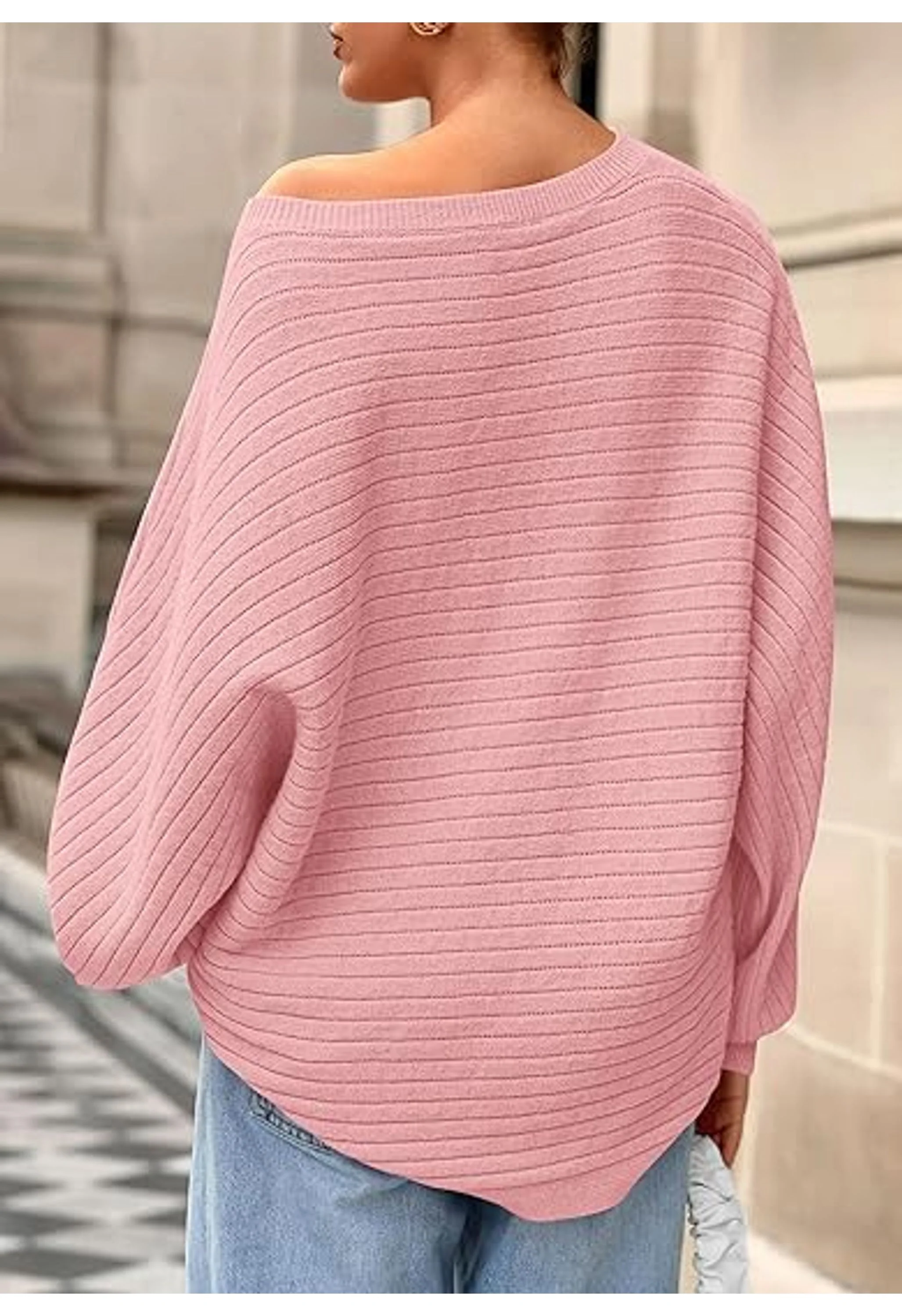 Women's Oversized Ribbed Knit Tops - Image 3