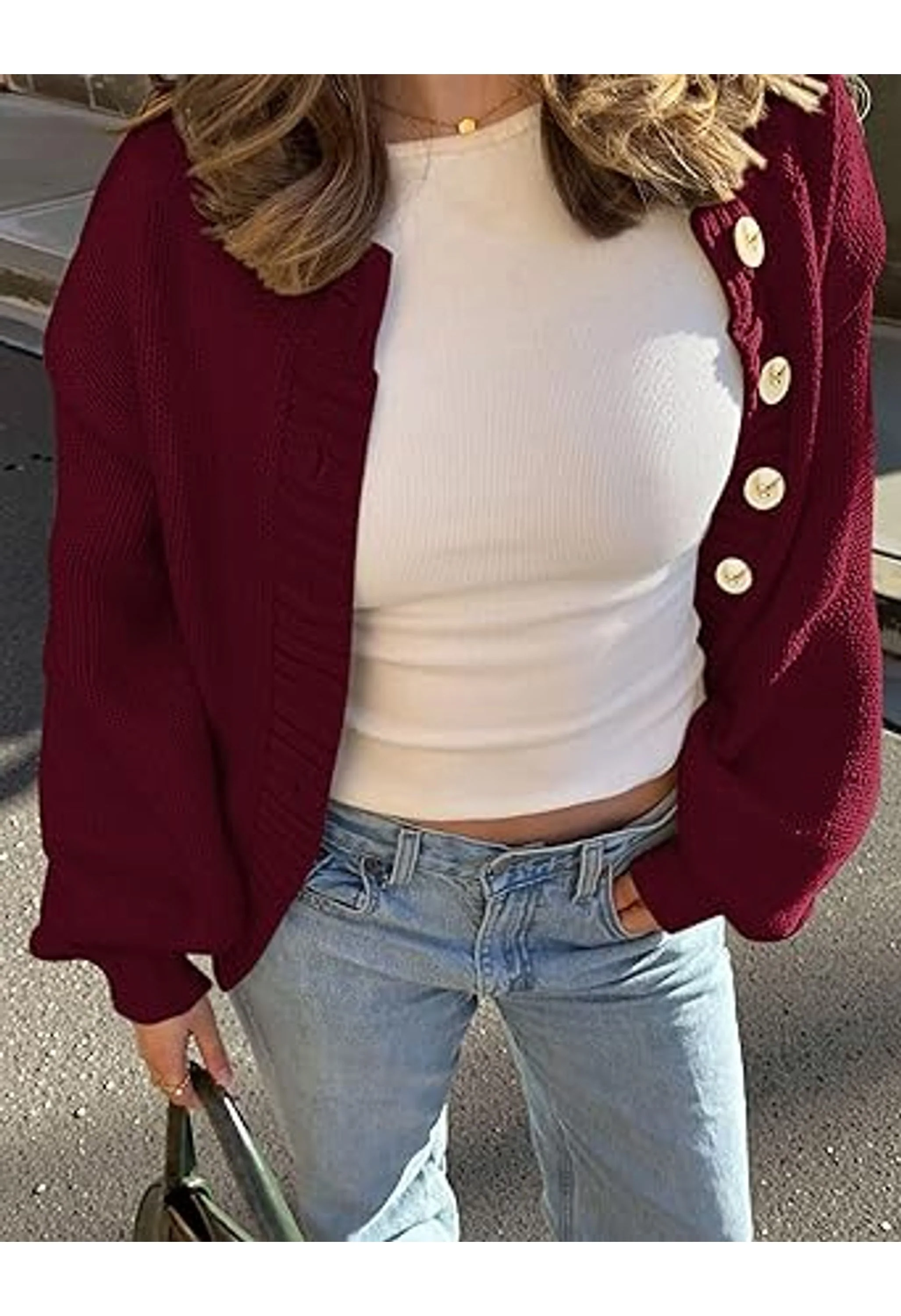 Women's Button Cardigan Sweaters - Image 2
