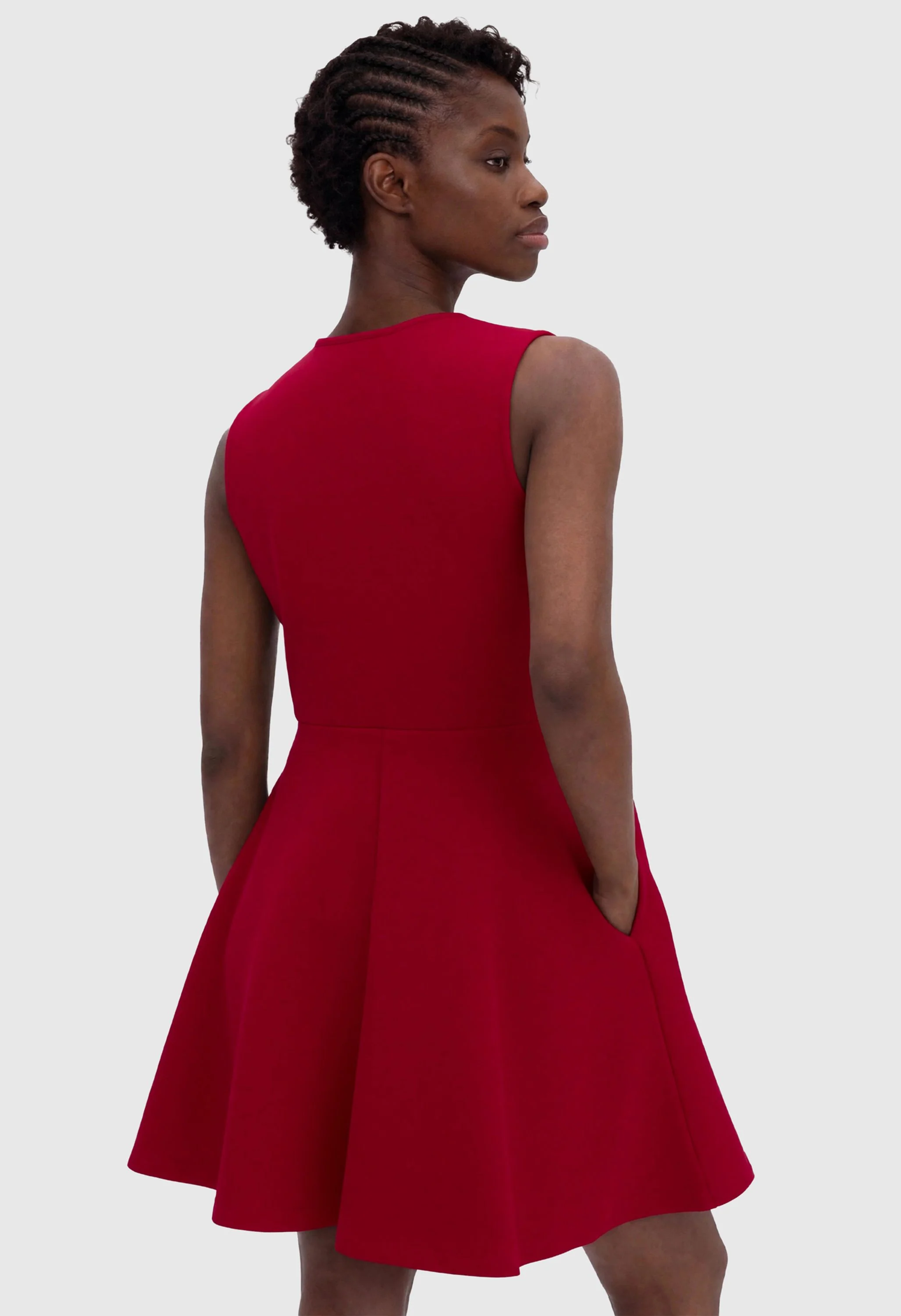 Women Summer A Line Sleeveless Mini Short Dress - Image 2