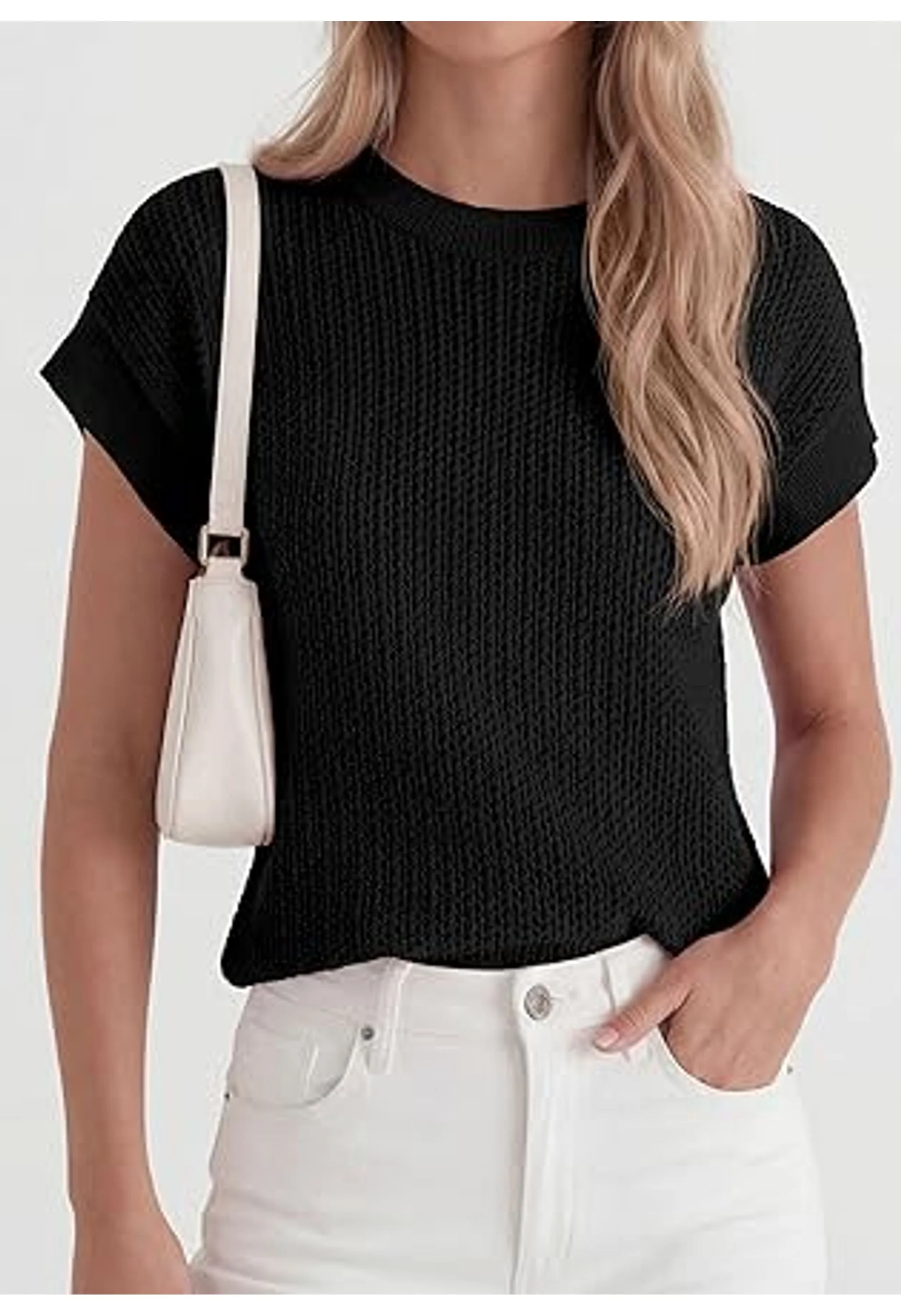 Women Summer Crochet Sweater Vest Business Casual Top - Image 3