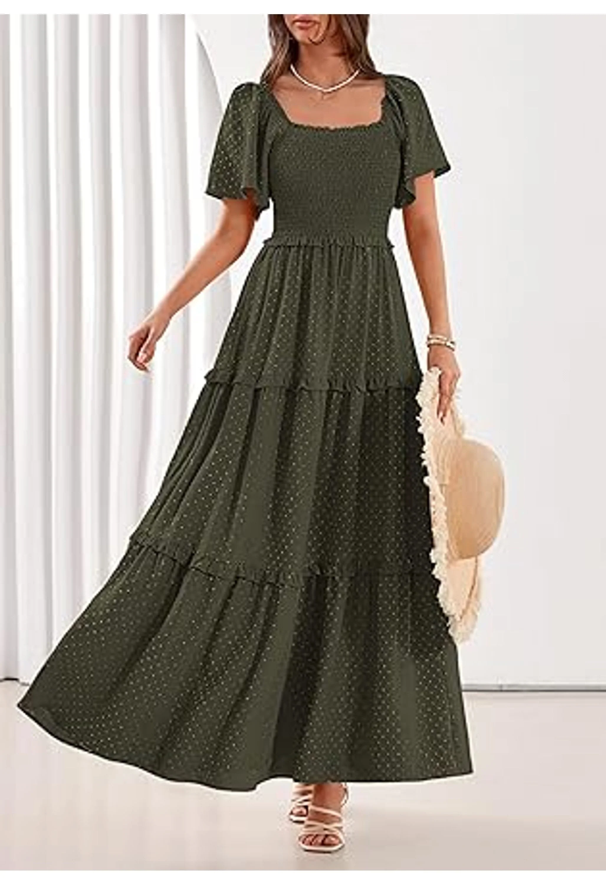 Women Summer Boho Swiss Dot Wedding Guest Dress - Image 2