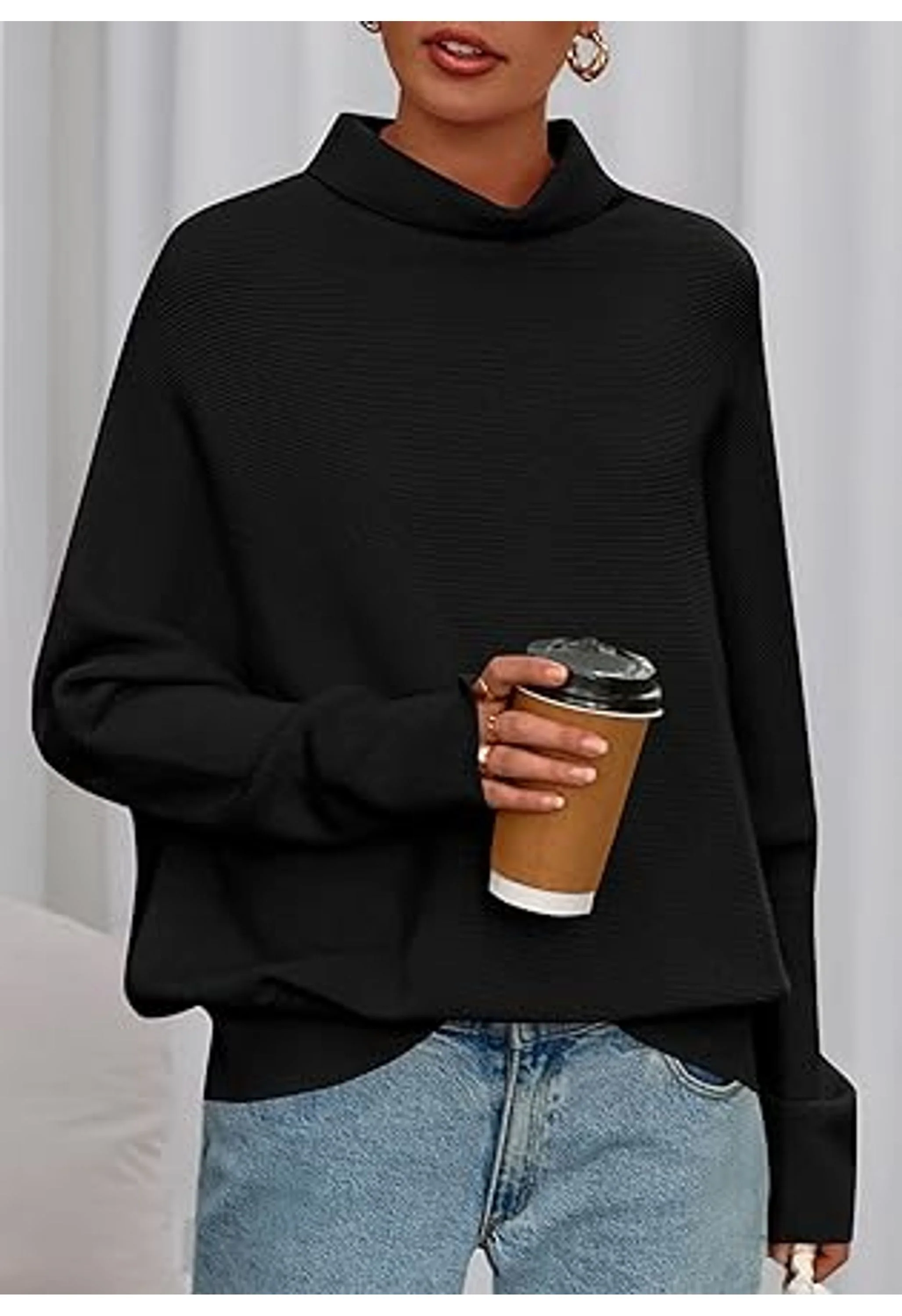 Women's Long Sleeve Knit Sweater - Image 3