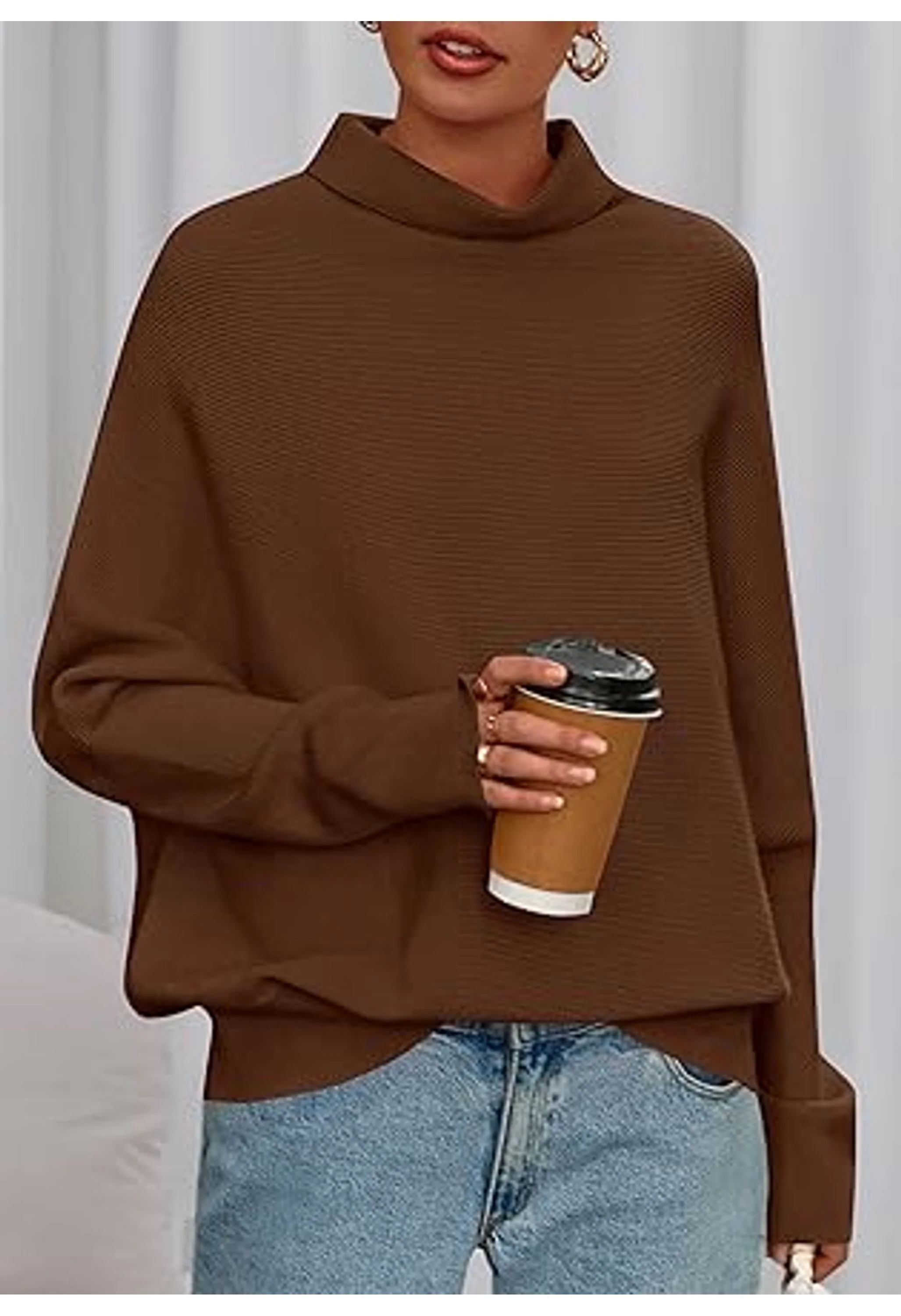 Women's Long Sleeve Knit Sweater - Image 3