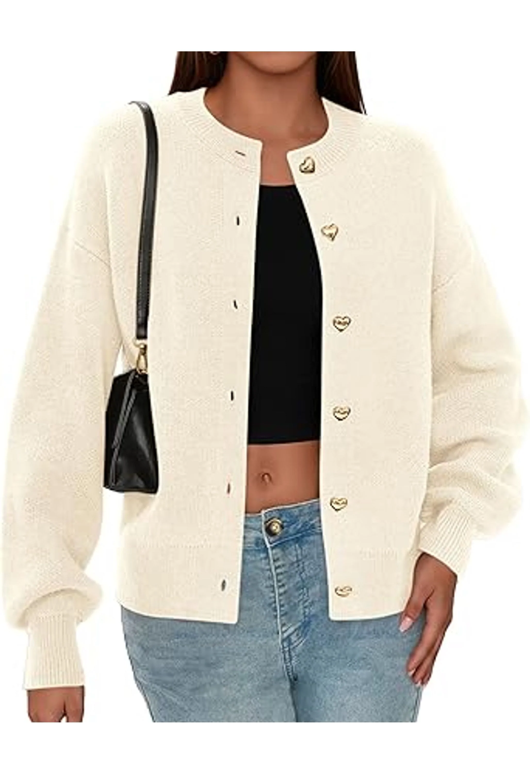 Women's Trendy Long Sleeve Open Front Button Down Jacket - Image 3