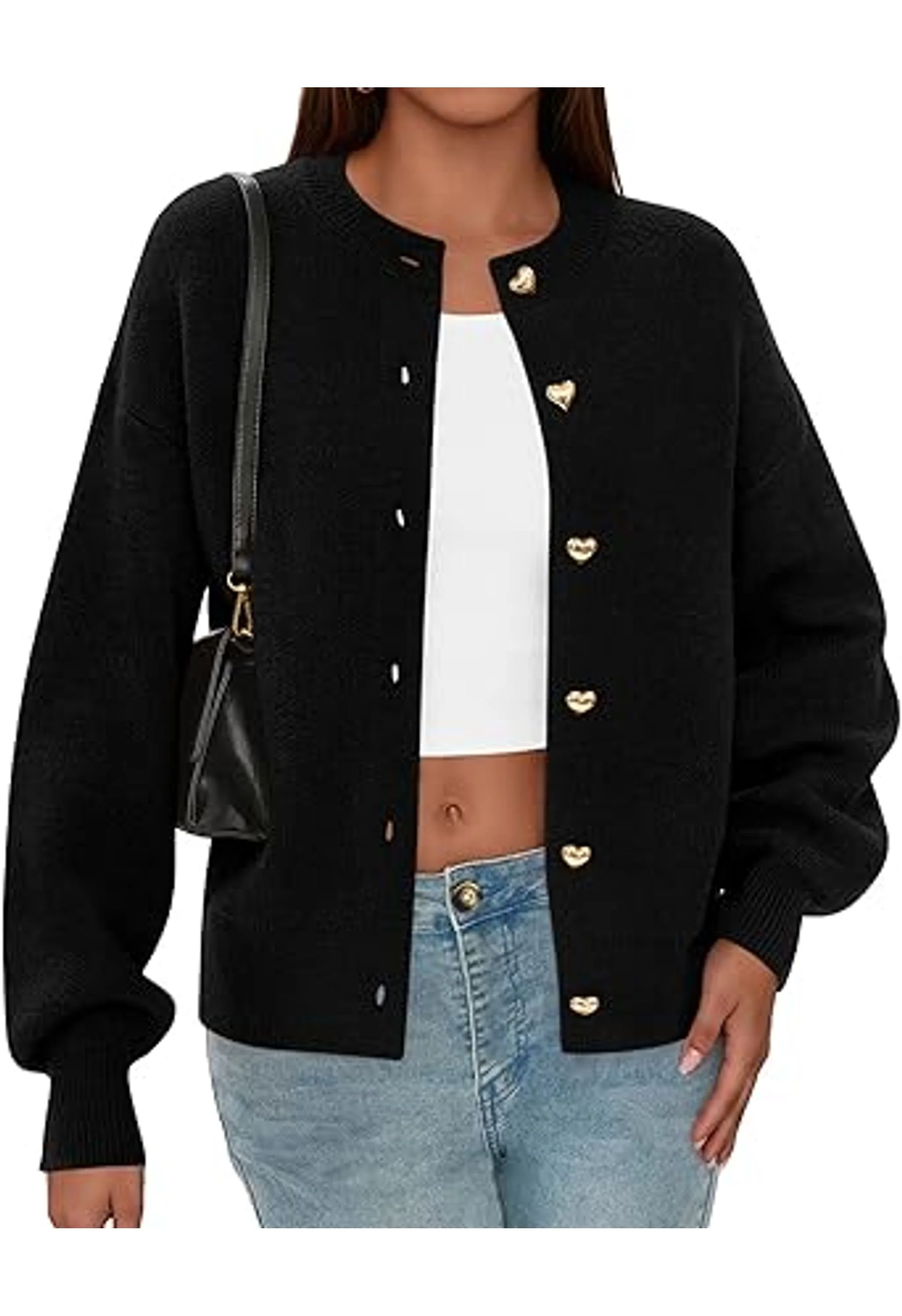 Women's Trendy Long Sleeve Open Front Button Down Jacket - Image 3