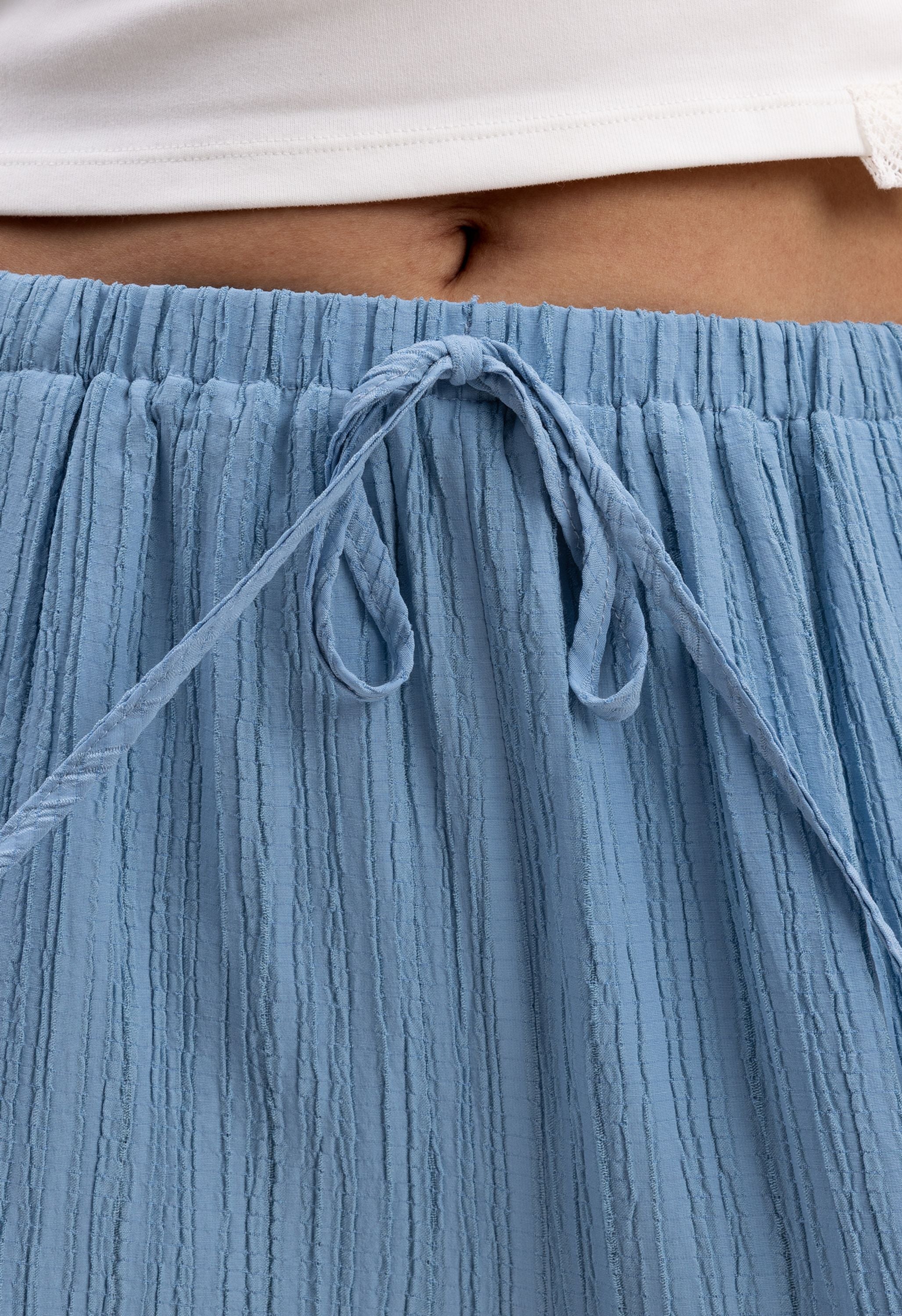 Women Palazzo Pants Summer High Waisted Drawstring - Image 5